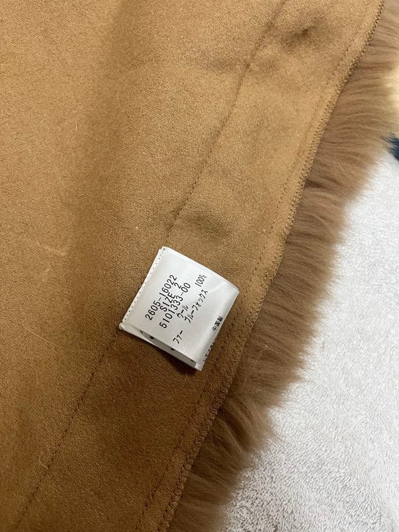 Viaggio Blu フォックスファー ウール　ポンチョ ケープ　2号　M