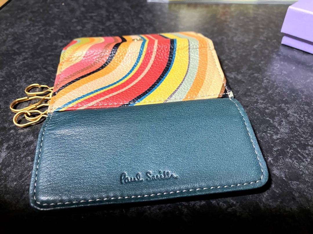 Paul Smith ポールスミス キーケース スワルコンビ牛革　グリーン