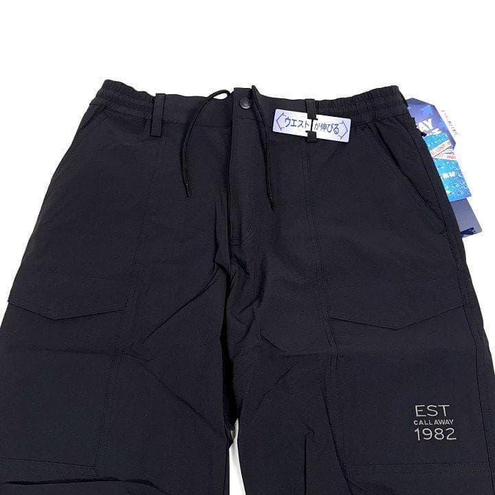 新品 キャロウェイ 8WAYストレッチ シワナイロン 撥水 パンツ 黒 LL