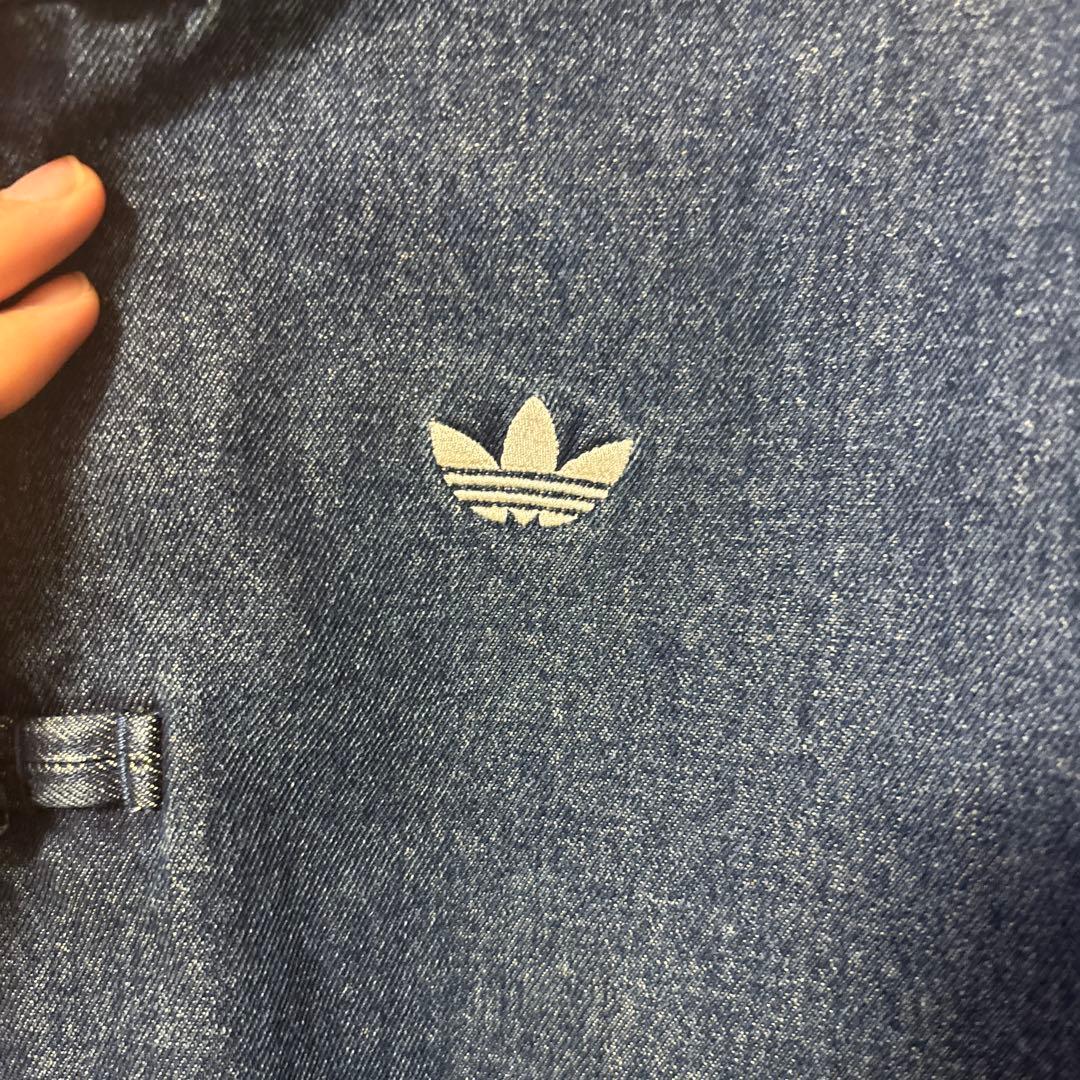 adidas デニムジャケット ストライプ