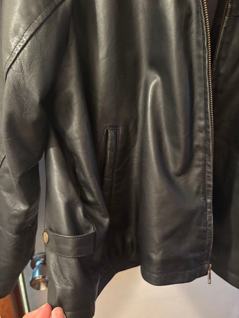 BURK’S BAY本革レザージャケット黒XL美品3月16日のみ8000円！