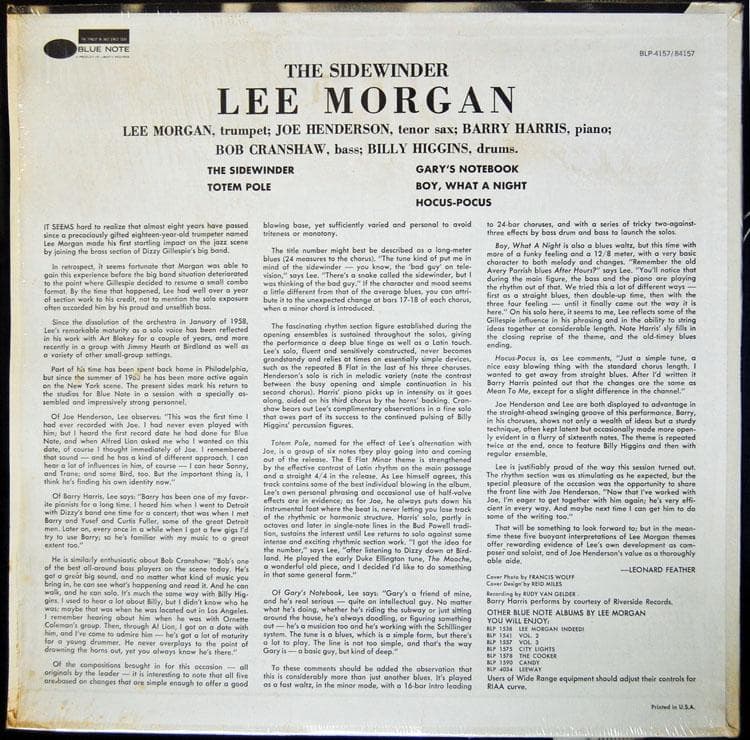 Lee Morgan / The Sidewinder【US盤】