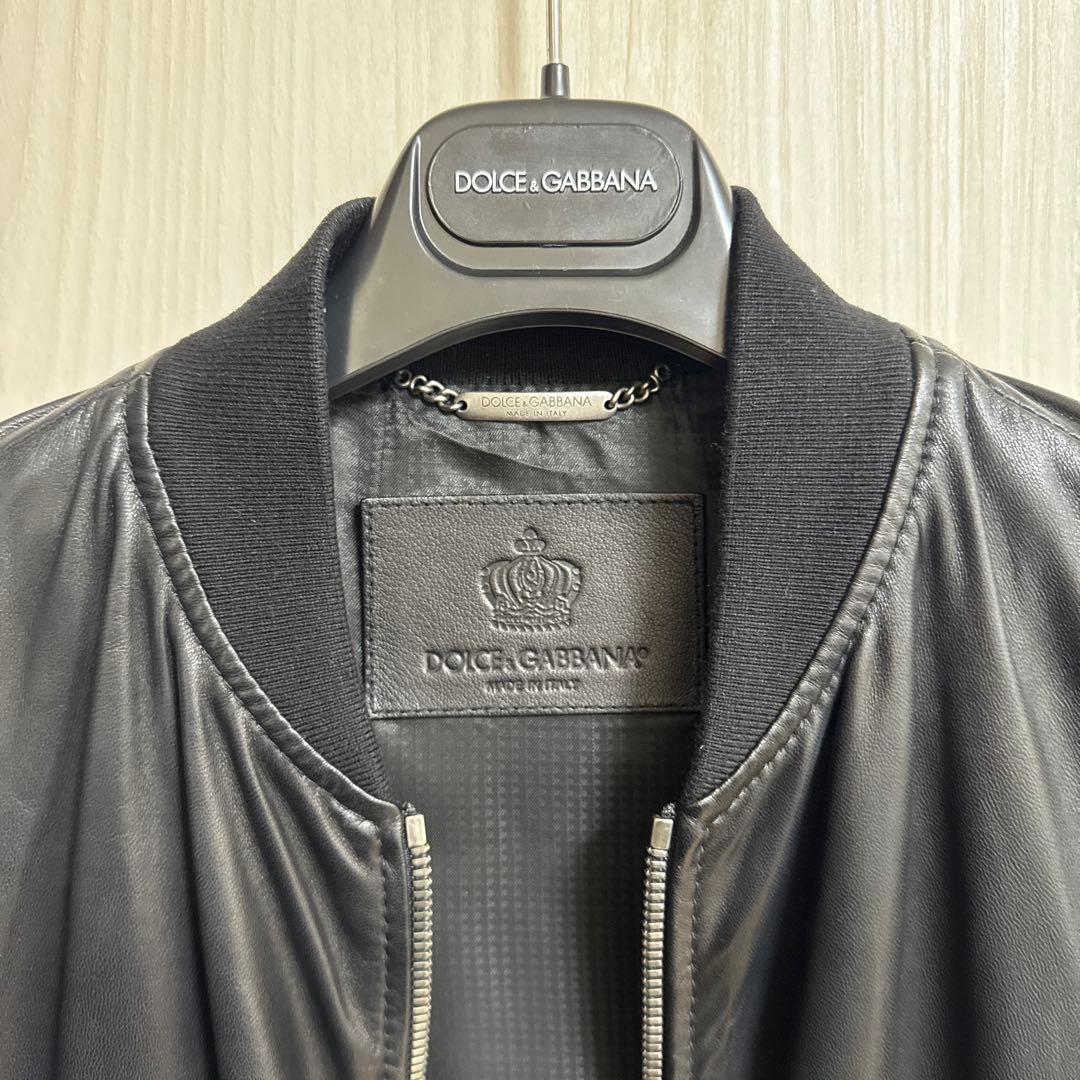 DOLCE&GABBANA レザー ライダース ジャケット