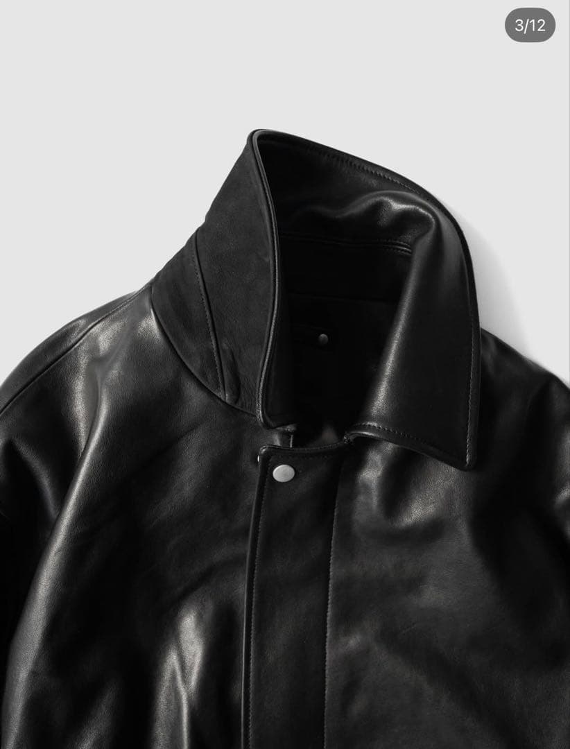 ジャケット・アウター stein ex SHEEP LEATHER ZIP SHORT JACKET
