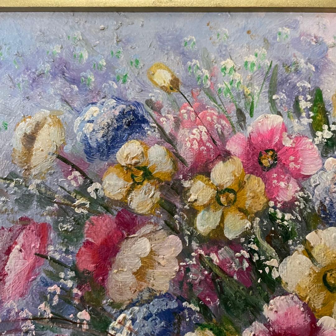 油絵　花