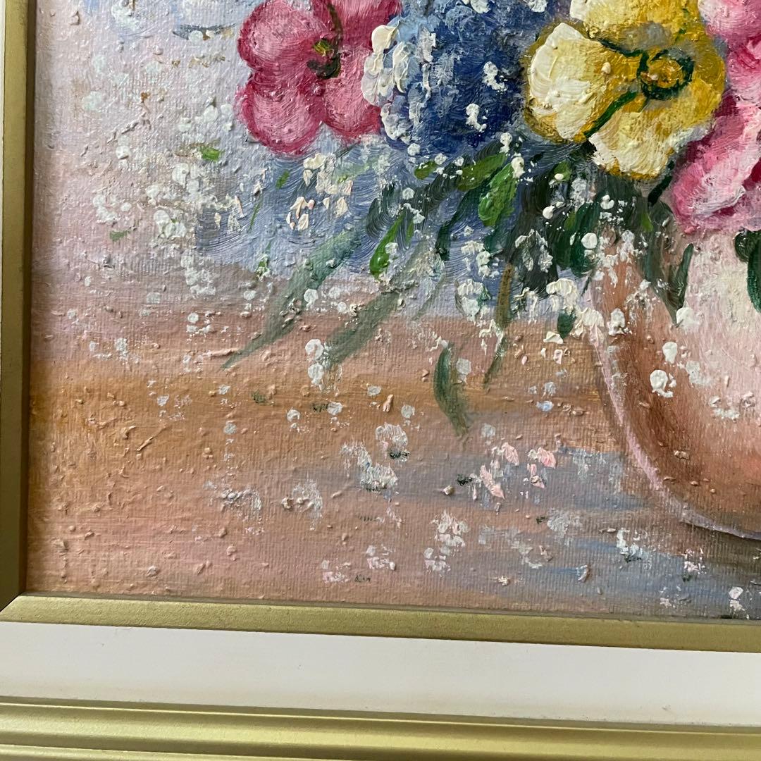 油絵　花