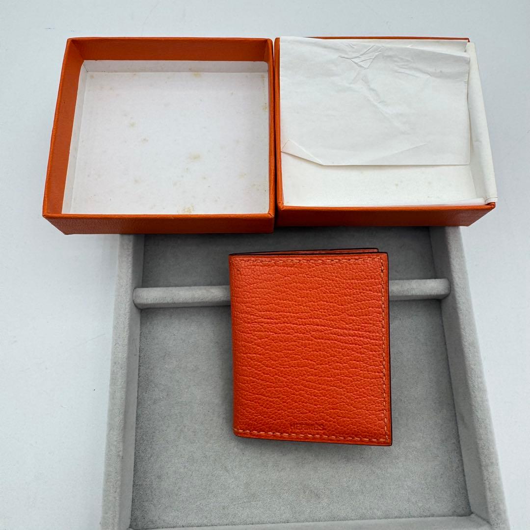 【箱付き】HERMES ミニフォトフレーム　オレンジ