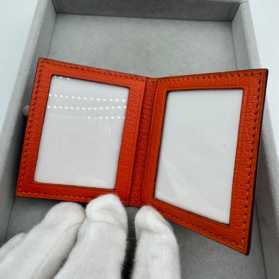 【箱付き】HERMES ミニフォトフレーム　オレンジ