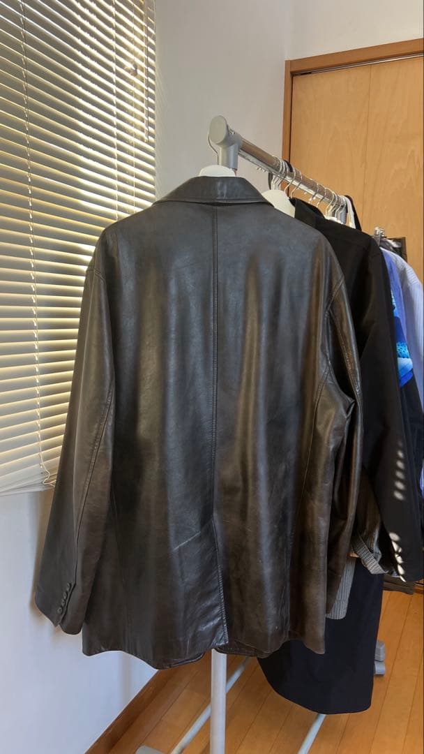 GAP カーコート　ダークブラウン レザージャケット