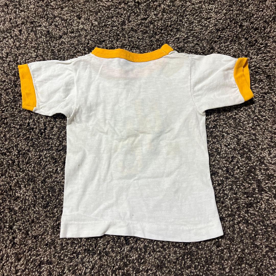 希少 70s チャンピオン ヴィンテージリンガーT 染み込み カレッジT キッズ