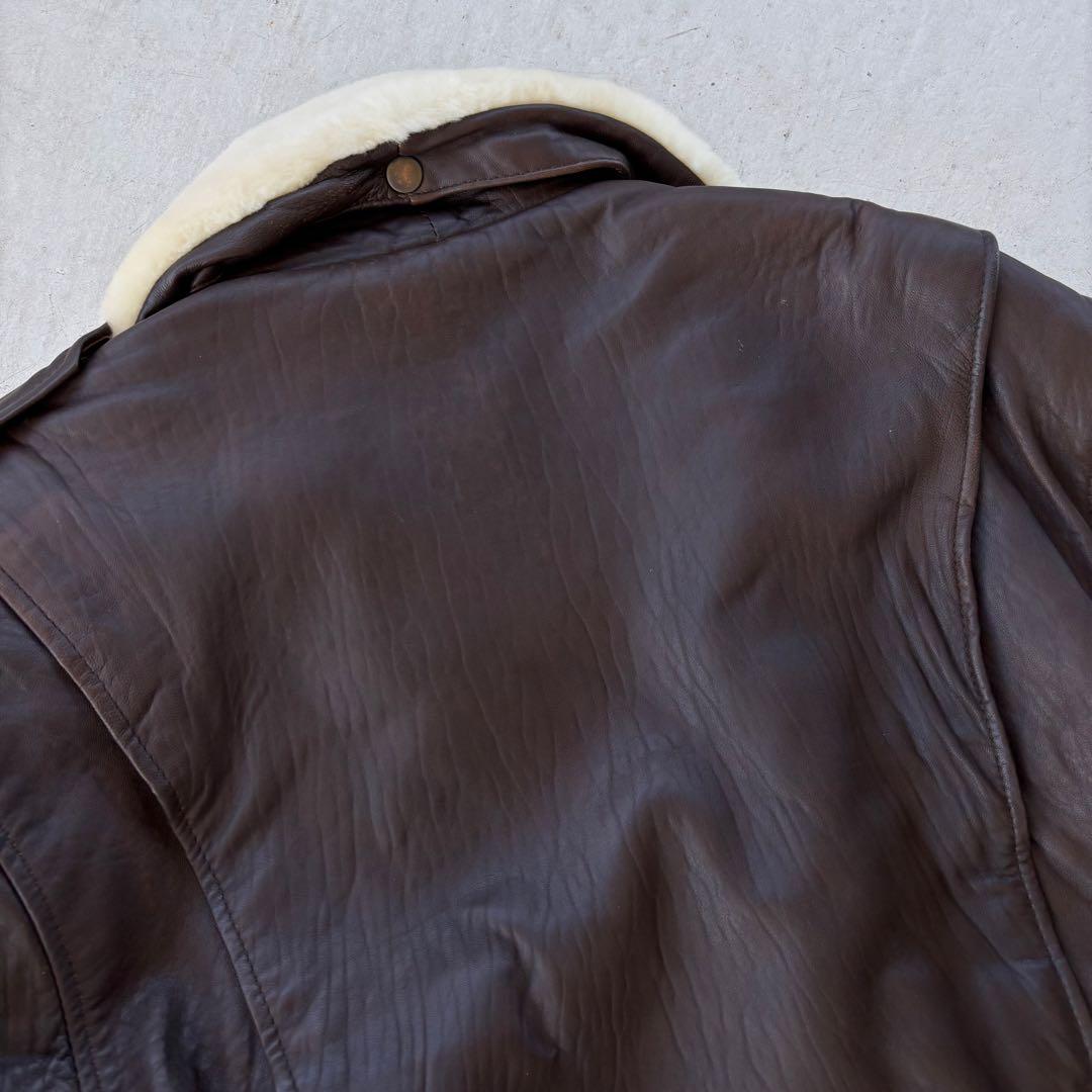 【ラムスキン☆羊革】高級 vintage leather ボンバージャケット