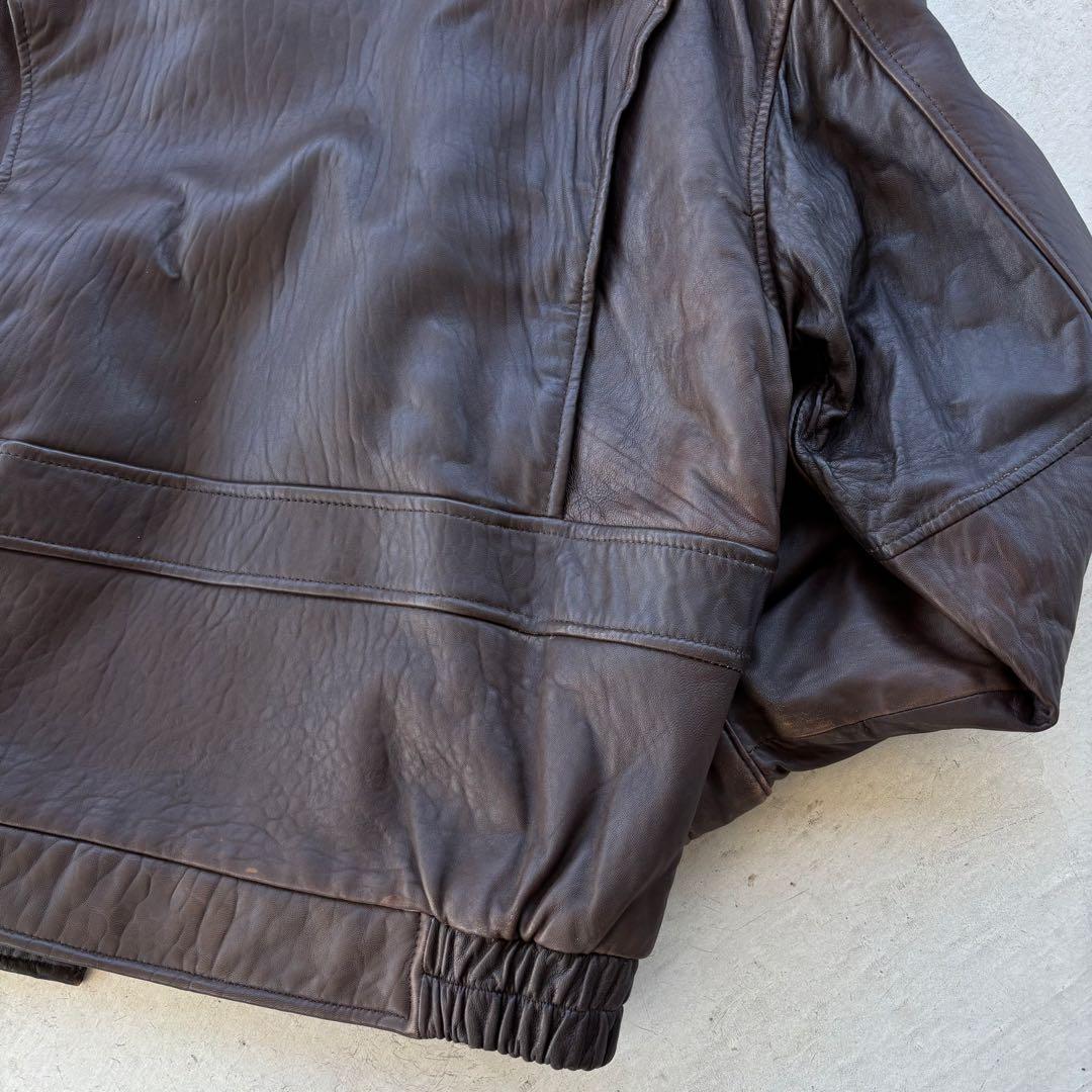 【ラムスキン☆羊革】高級 vintage leather ボンバージャケット
