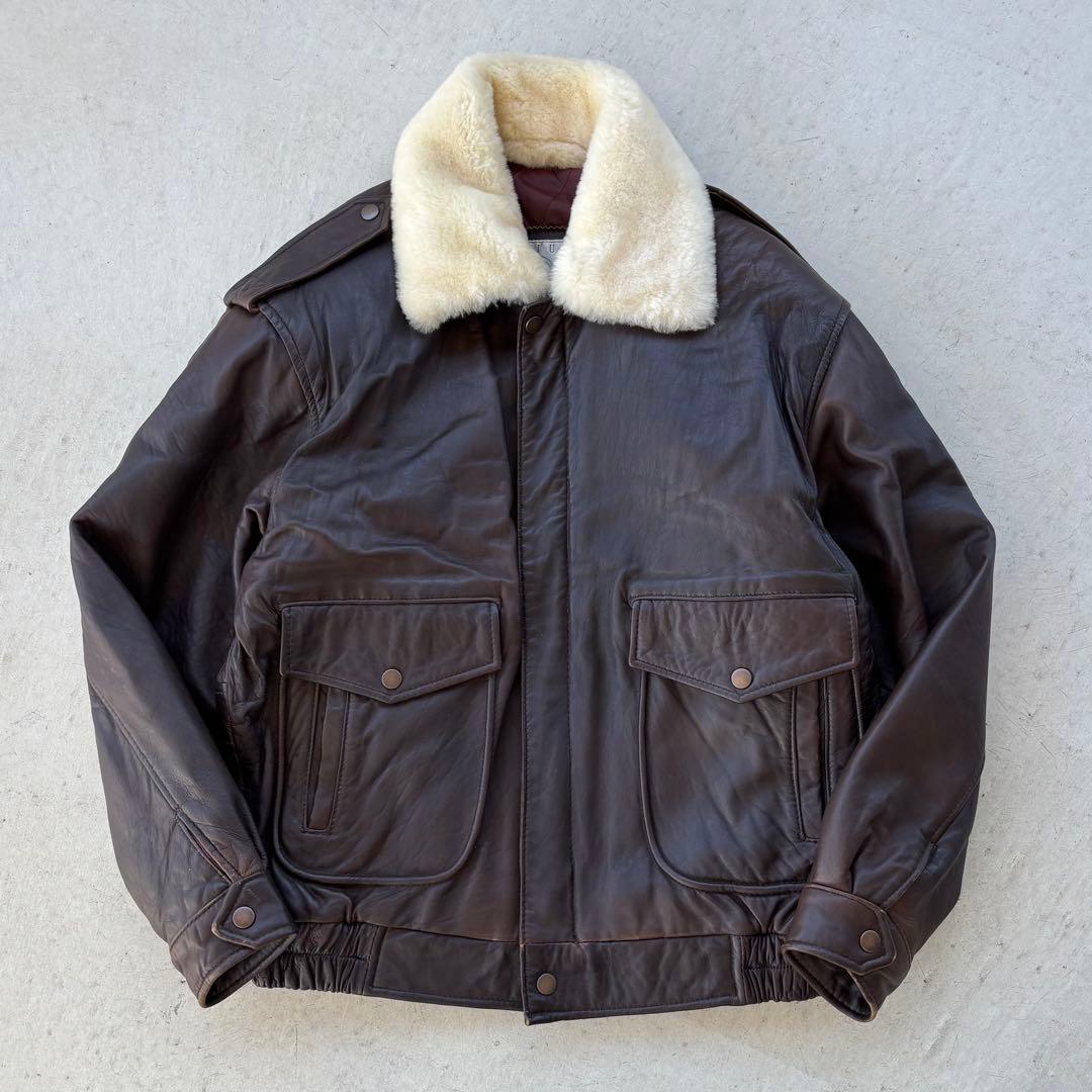 【ラムスキン☆羊革】高級 vintage leather ボンバージャケット