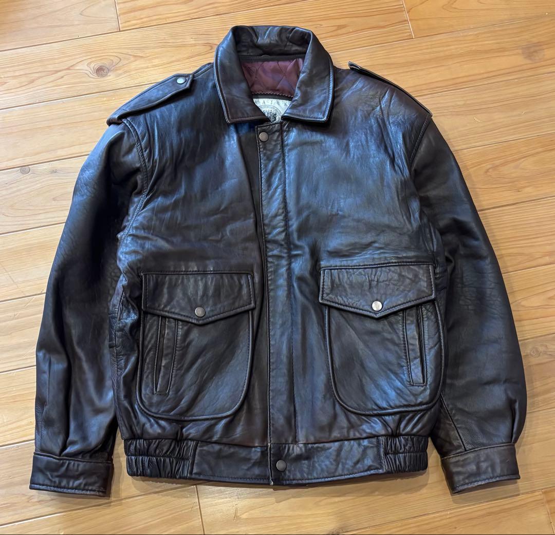 【ラムスキン☆羊革】高級 vintage leather ボンバージャケット