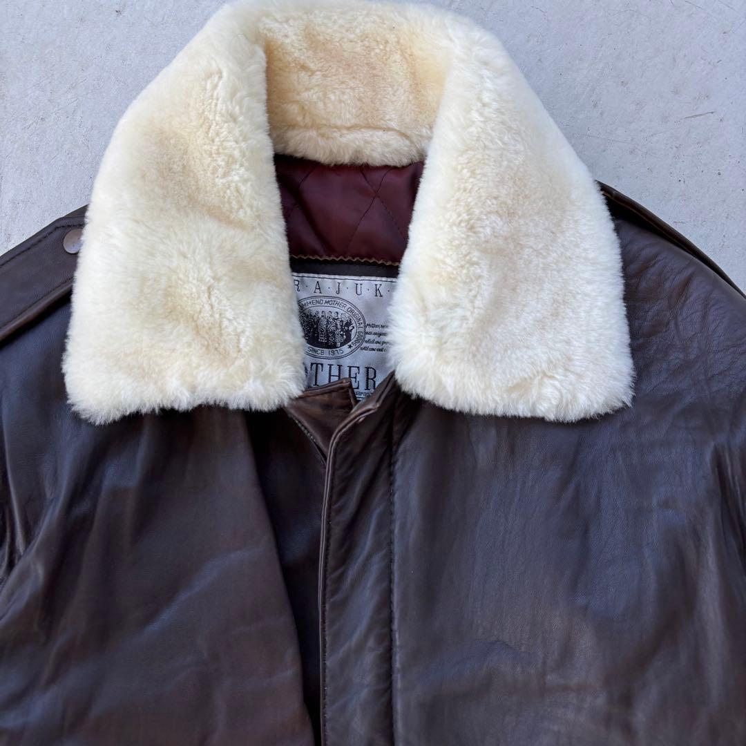 【ラムスキン☆羊革】高級 vintage leather ボンバージャケット