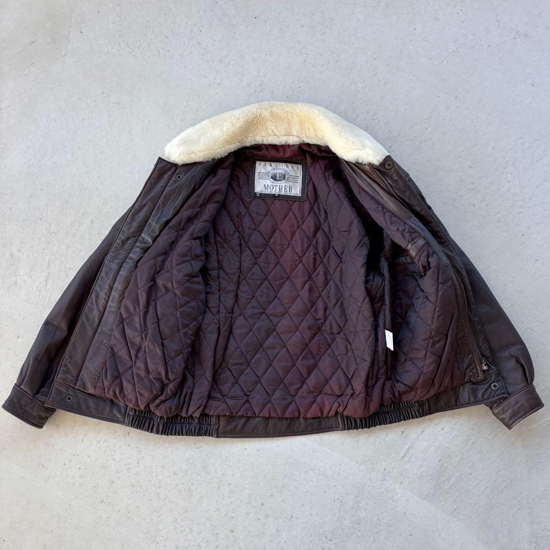 【ラムスキン☆羊革】高級 vintage leather ボンバージャケット