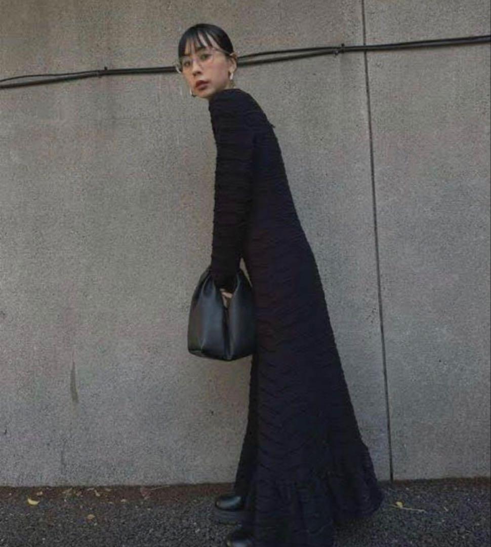 ワンピース AMERI LUXURY BALLON HEM CUT DRESS