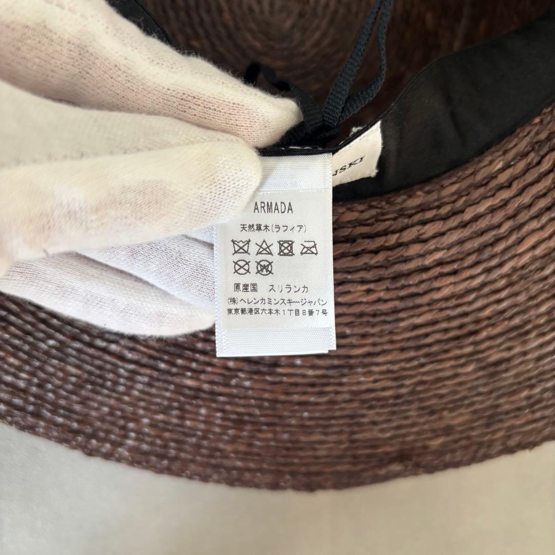 美品✨HELEN KAMINSKI 麦わら帽子 ハット 矢野未希子 ブラウン