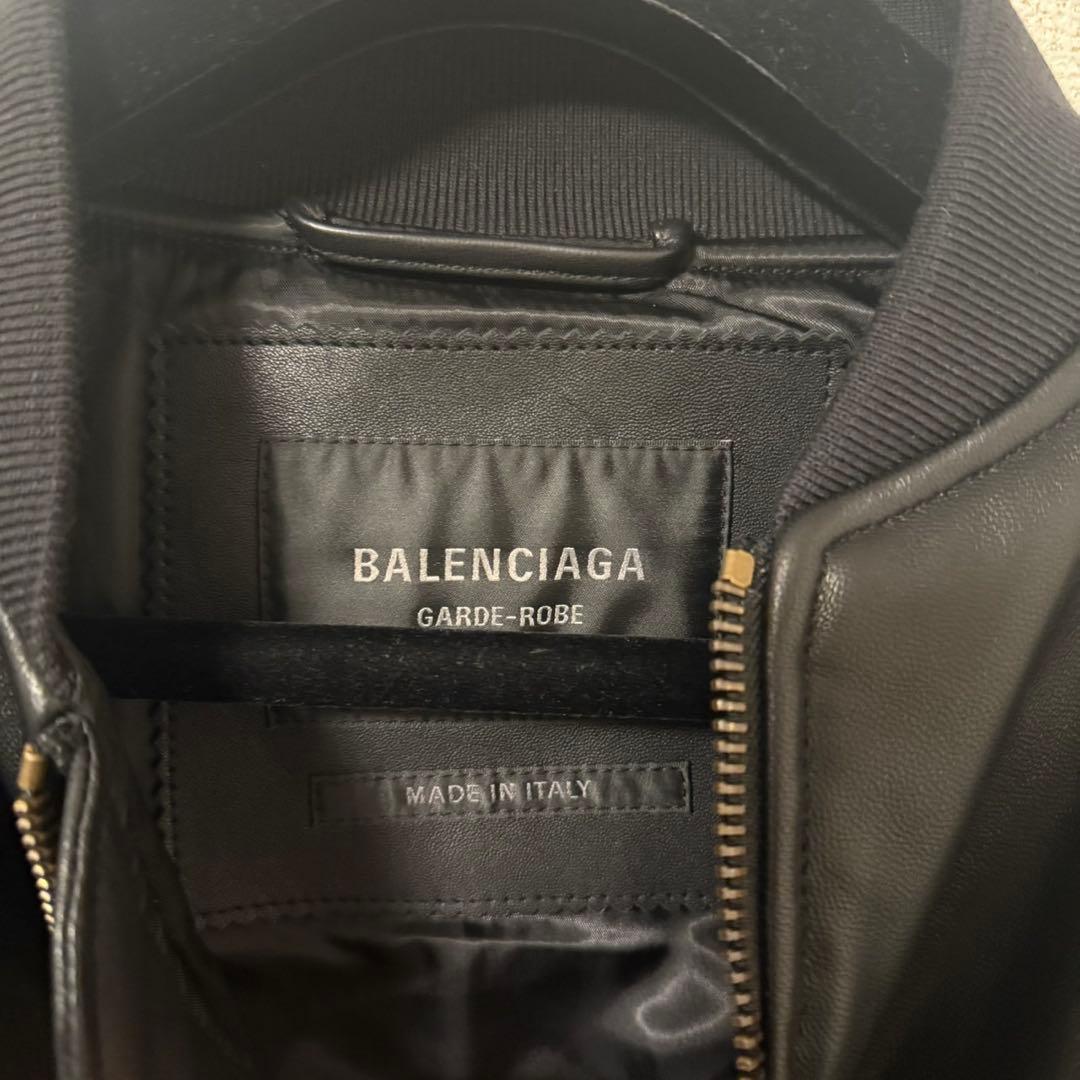 ジャケット・アウター 24aw balenciaga garderobe leather bomber