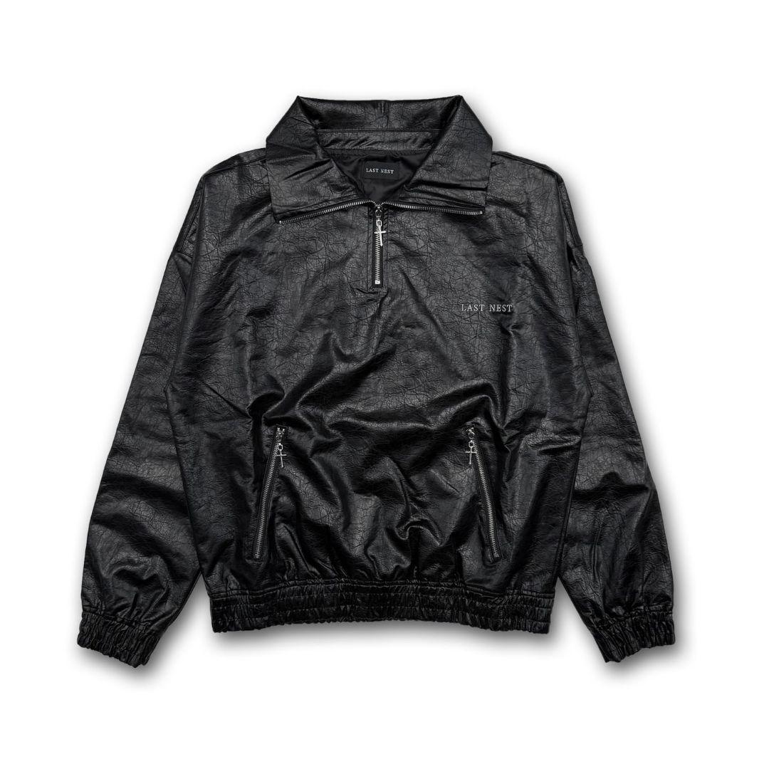 【超激レア・即完売モデル】LASTNEST　レザー　ハーフジップ　ジャケット　М
