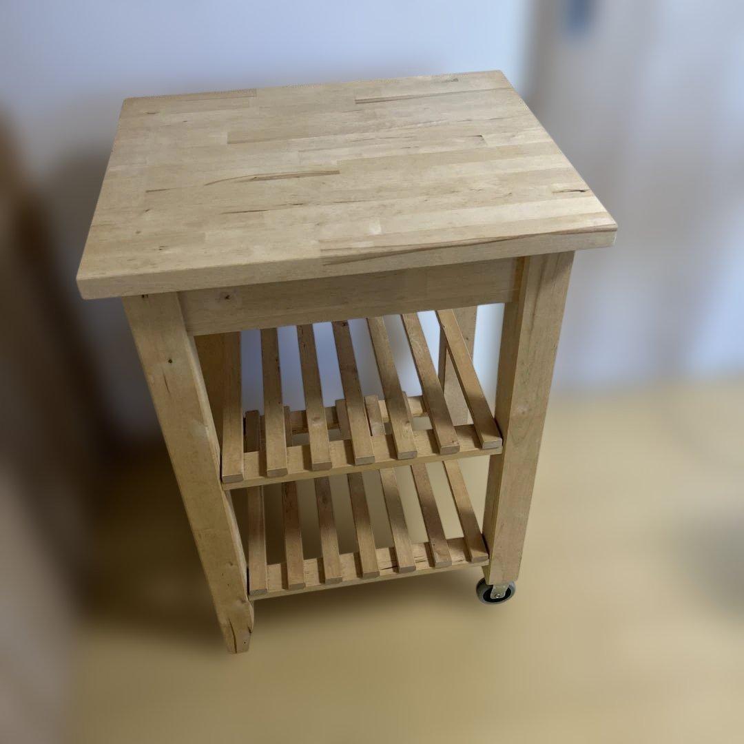 IKEA 木製キッチンワゴン 2段