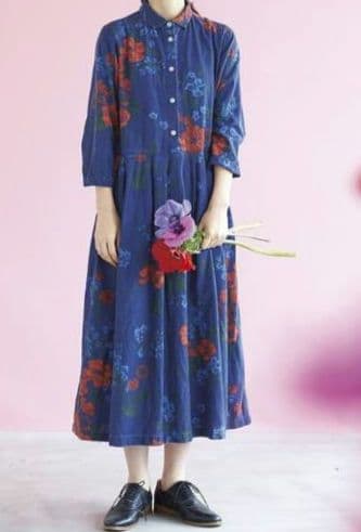 美品 3L サニークラウズ 花咲くワンピース