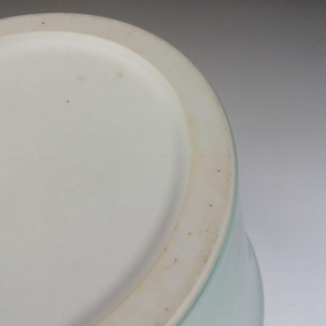 Ｔ８４４　水指　『末広　高麗青磁　一重口水指』『瑞豊 造』　共箱　茶道具