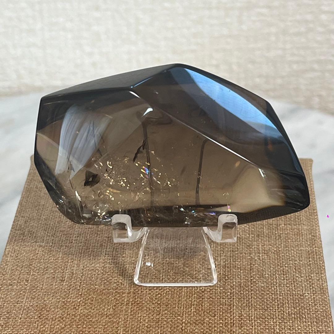 【天然石】スモーキー(ゼウス)シトリンクォーツ　フリーカット　専用箱付き 81g