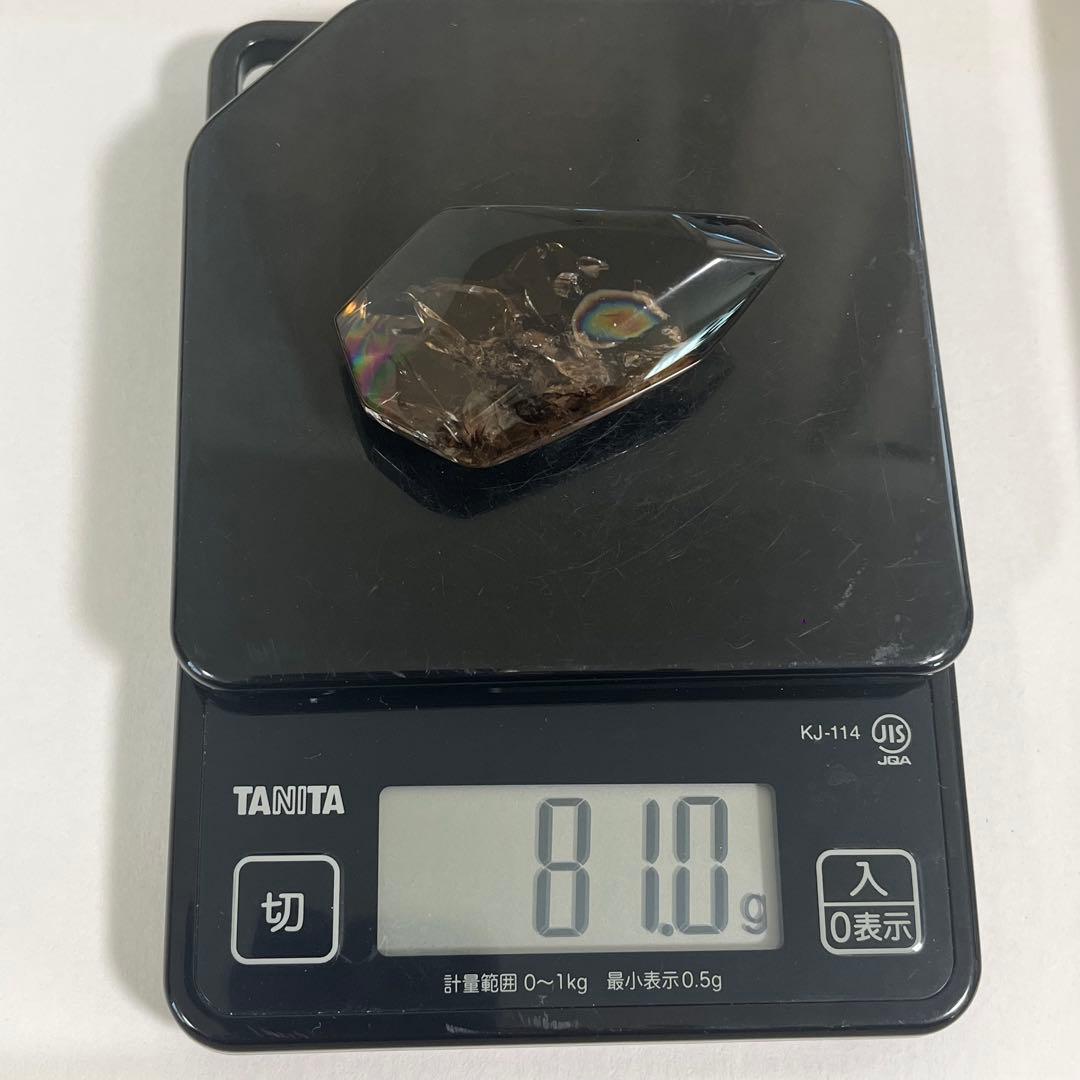 【天然石】スモーキー(ゼウス)シトリンクォーツ　フリーカット　専用箱付き 81g
