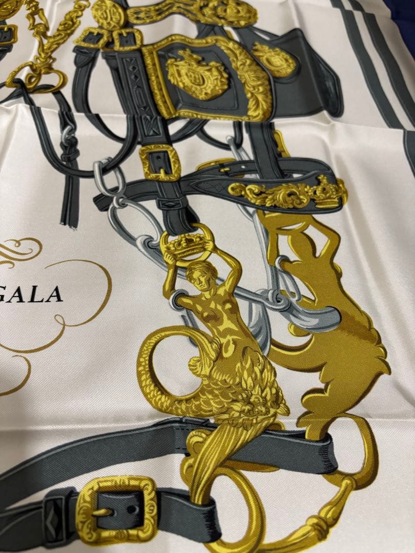 ぽ*ち様 HERMES スカーフ　90 未使用　美品