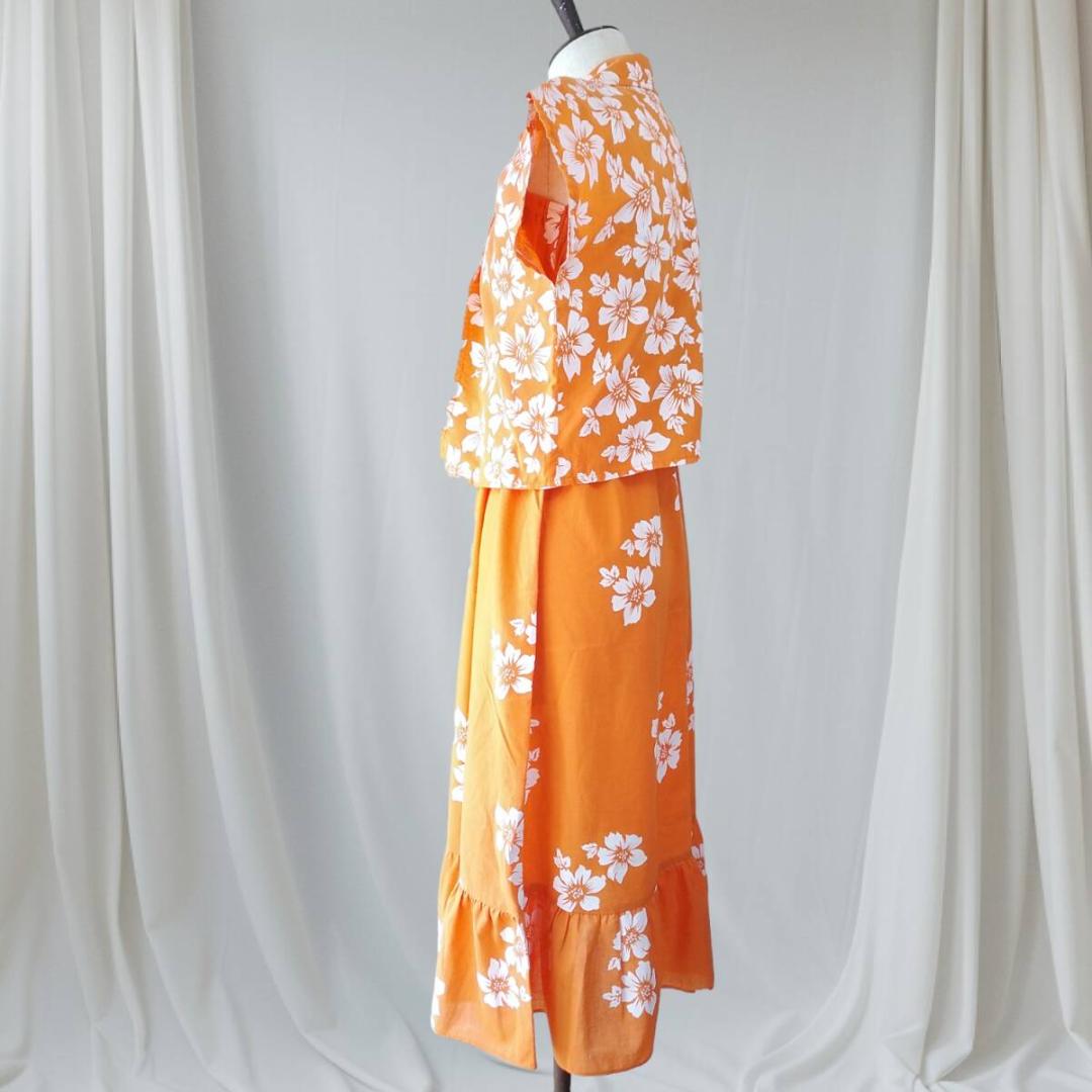 レトロヴィンテージ　JaJa Fashions　ハワイアン　ジャケットワンピース