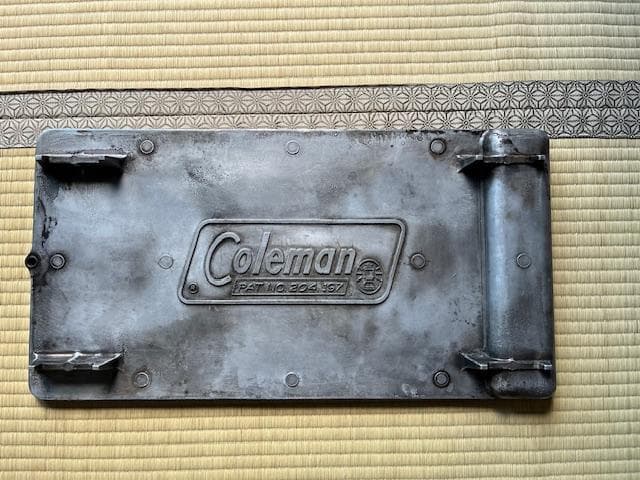 【Coleman】ツーバーナー 414【廃盤希少品】・鉄板・じょうご・収納ケース