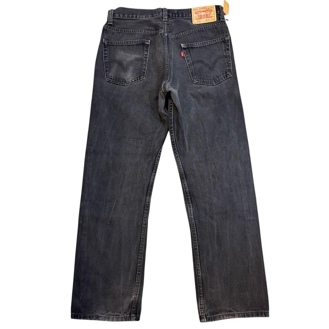 Levi's ブラック ストレートデニム 505 31 先染め リーバイス