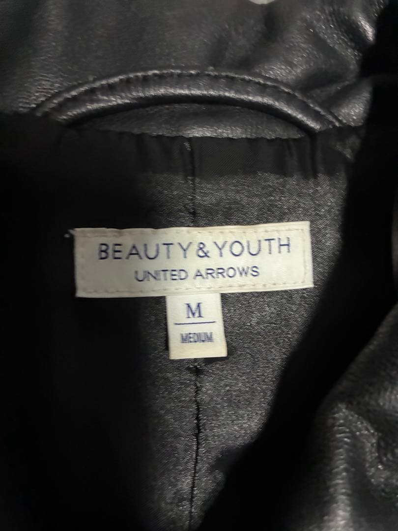 BEAUTY&YOUTH ブラックレザージャケット M