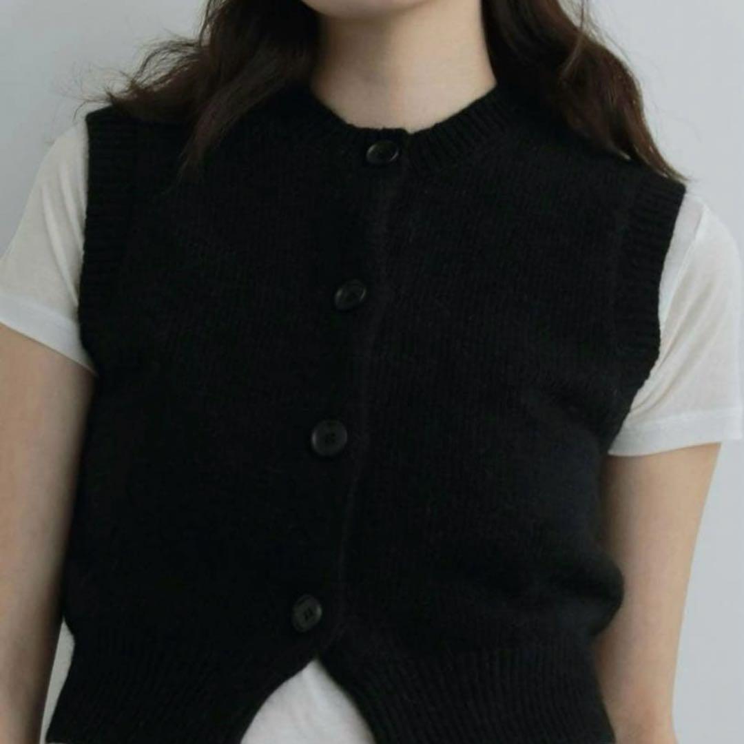 【Tas様】crewneck botton vest
