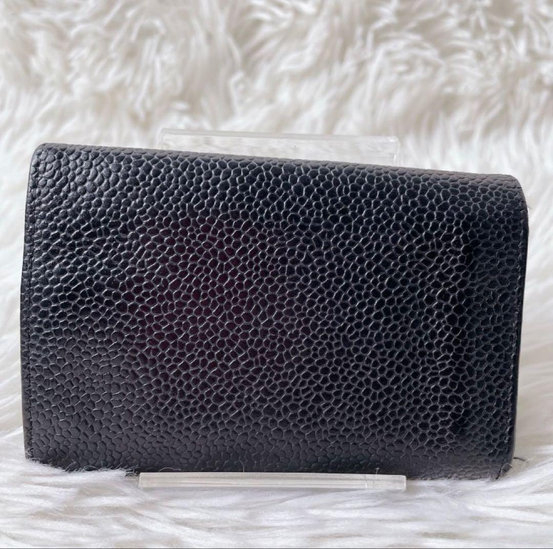 CHANEL 6連 キーケース キャビアスキン ココマーク レザー ブラック