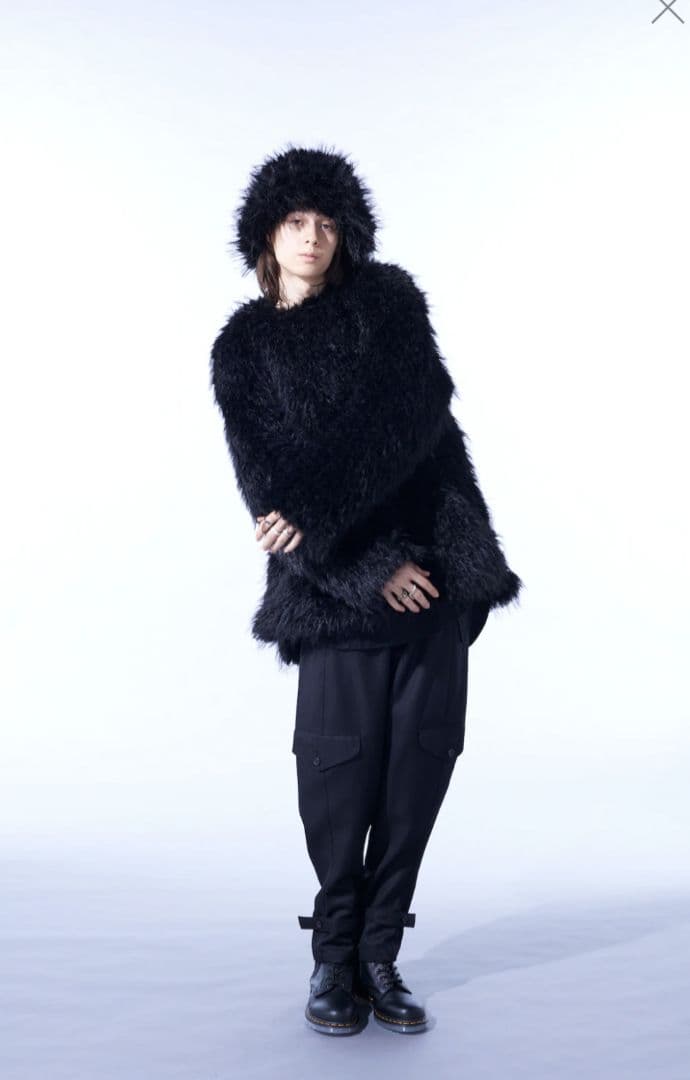 s'yte(サイト) SHAGGY FUR BUCKET HAT タグ付ハット