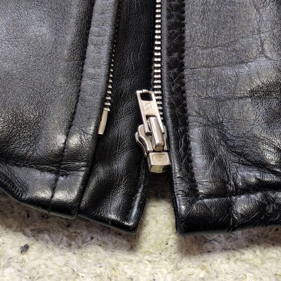値下げ中12-3 90s古着レザージャケット FRENCH CLOTHING 黒