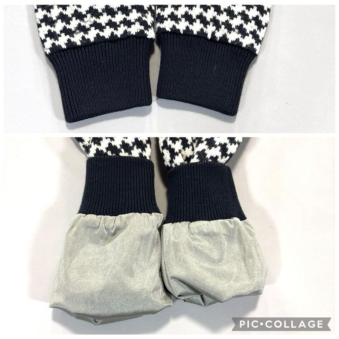 キャロウェイ　ニット　ブルゾン　スニードジャック　千鳥格子柄　ネイビー　L