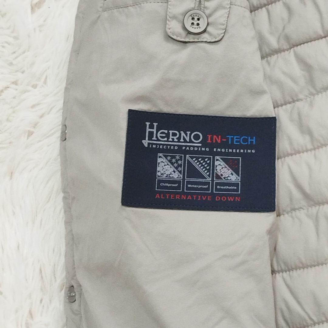 18379✨HERNO ヘルノ ライトダウンベスト ベージュ 48 L メンズ