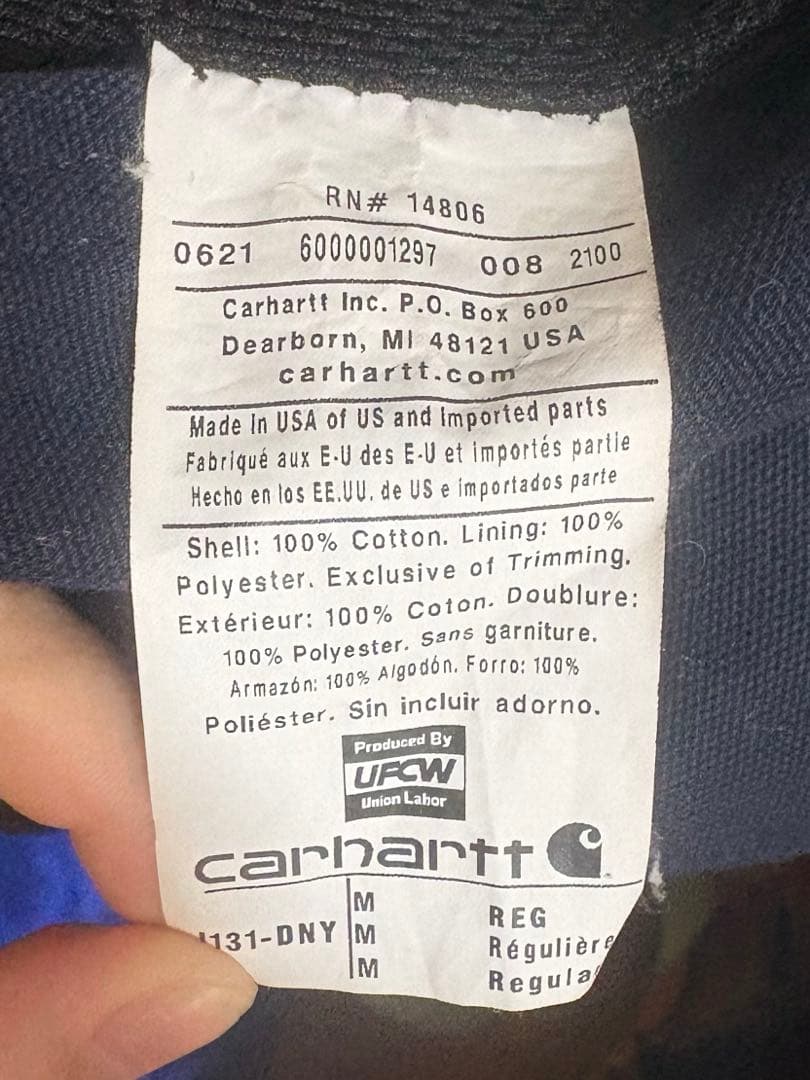 か*け様 Carhartt J131 ダックアクティブジャケット サーマル裏地