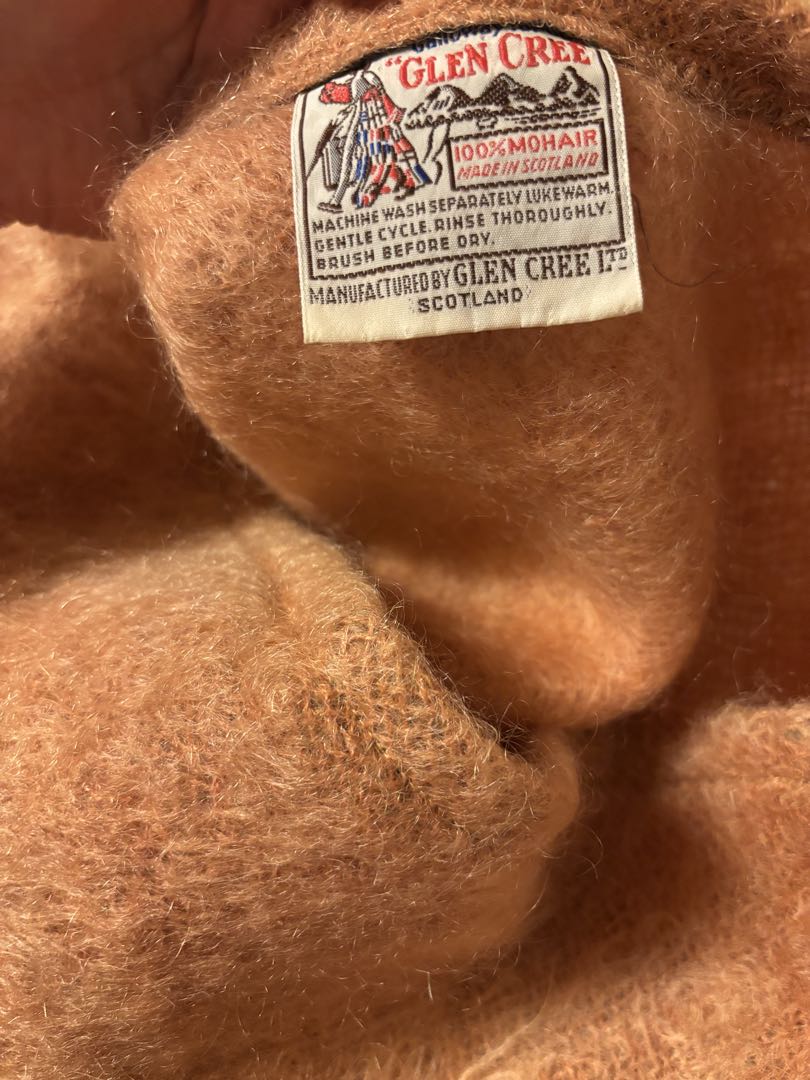 GLEN CREE 100%モヘア ポンチョオレンジ スコットランド