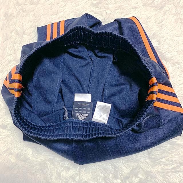 大きいサイズ✨️ビッグロゴ adidas ジャージ上下 ネイビー×オレンジ
