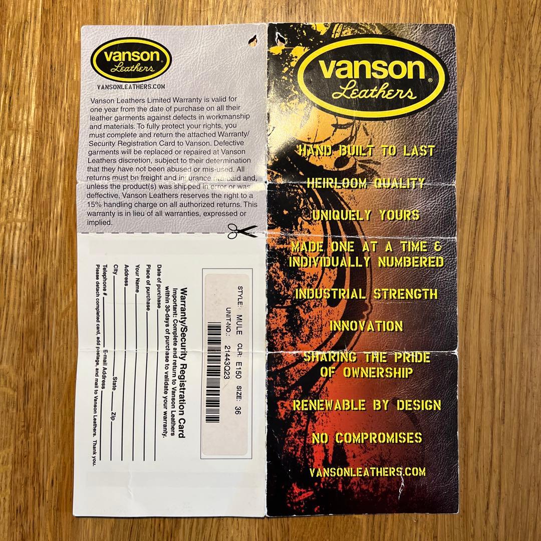 VANSON シングル ライダース レザージャケット ソフトカウレザー 36