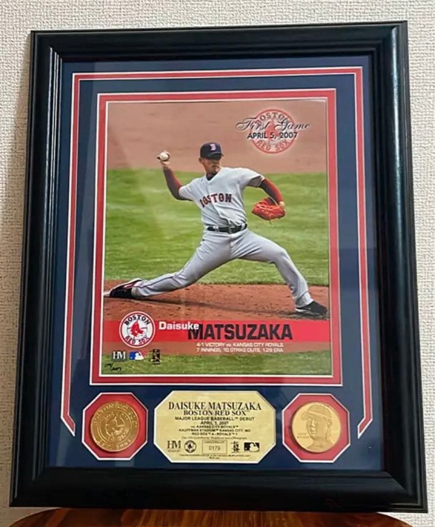 【美品】 松坂大輔 MLB ボストンレッドソックス シリアルナンバー入り