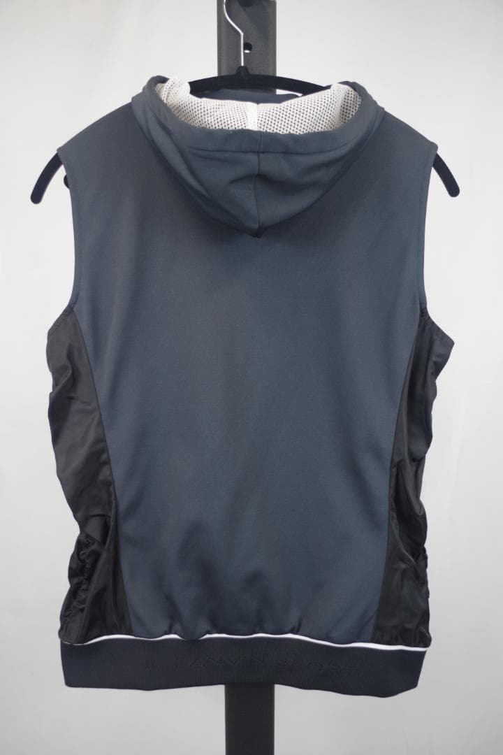 LANVIN SPORT ダークグレー フード付き ベスト❁0240