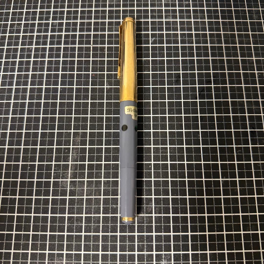 【値下げ不可】ペリカン 万年筆 P1 ゴールド/グレー 14K EEF