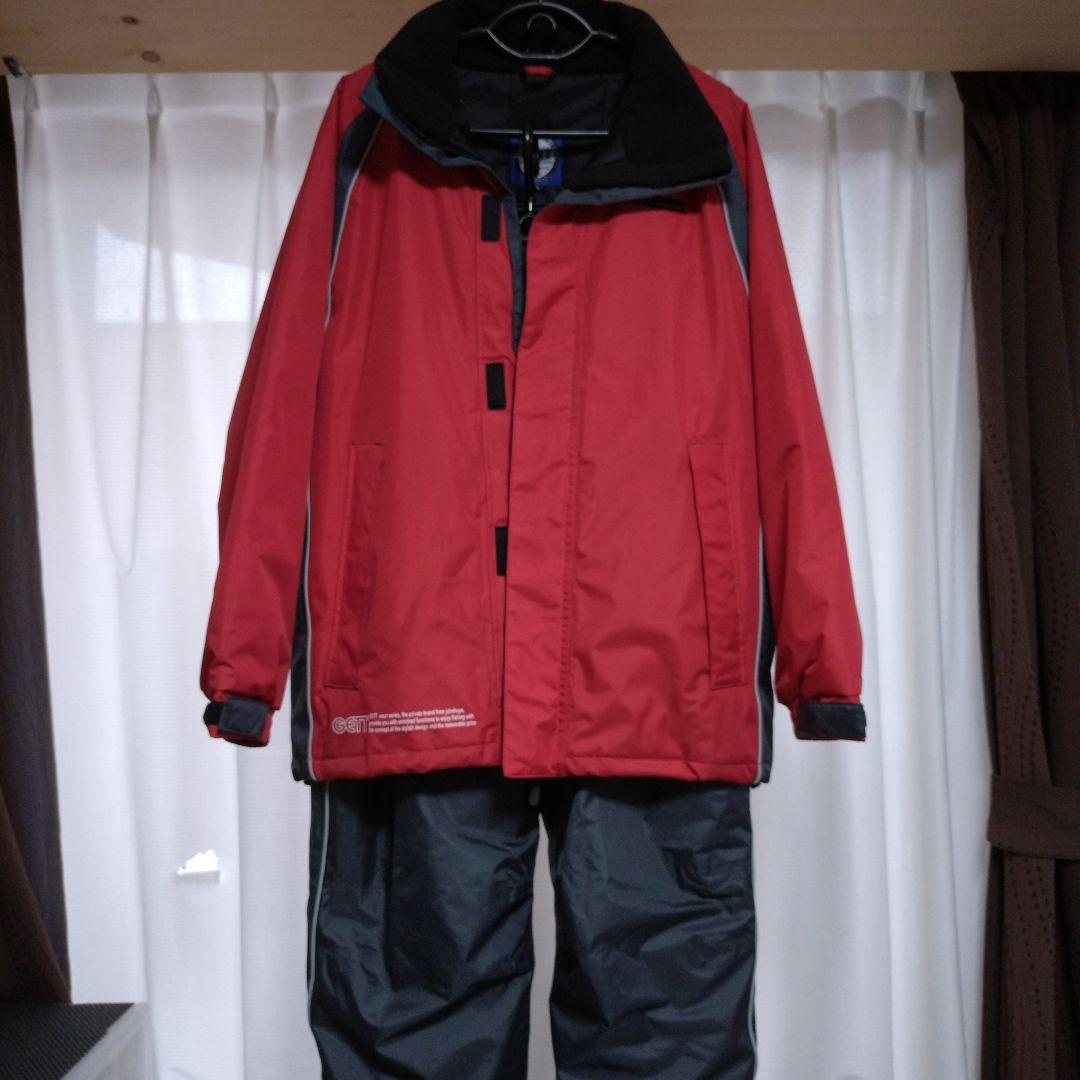 GETT フィッシングジャケット Lサイズ 赤&グレーパンツ