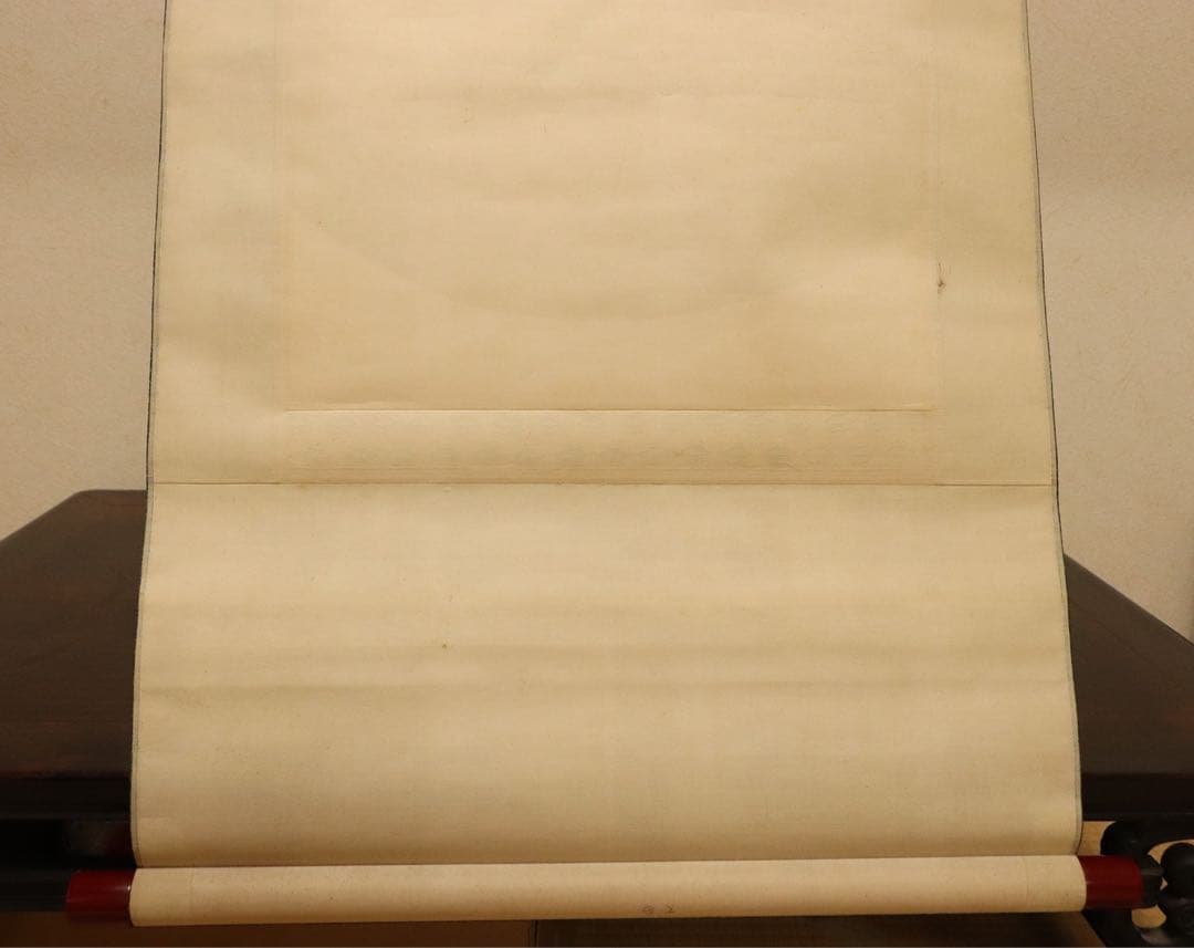 稲葉心田 達磨画賛 羅志久 紙本 掛け軸