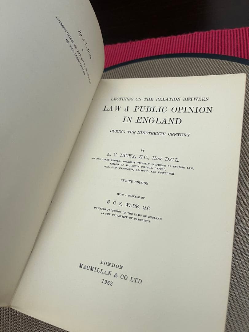 洋書 Law and Public Opinion in England